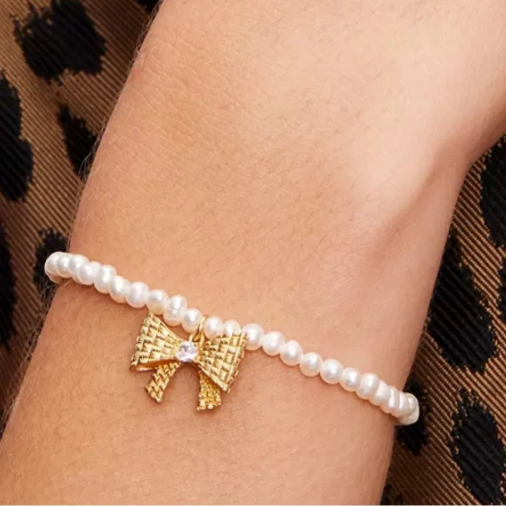 Kate Spade Wrapped in a Bow Pearl Charm Bracelet